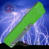 Lightning OTF Dual Action Green Automatic Knife - Tactical Plain Edge Knife-OTF - Tophatter Daily Deals