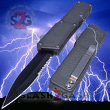 Lightning OTF Dual Action Grey Automatic Knife - Tactical Combo Edge Knife-OTF - Tophatter Daily Deals