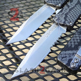Lightning OTF Knife D/A Snake Skin Switchblade - Tanto Plain Knife-OTF - Tophatter Daily Deals