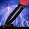 Lightning OTF Dual Action Red Automatic Knife - Tactical Double Edge Double Edge Knife-OTF - Tophatter Daily Deals