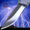 Lightning OTF Dual Action Silver Automatic Knife - Satin Plain Edge Plain Edge Knife-OTF - Tophatter Daily Deals