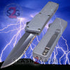 Lightning OTF Dual Action Silver Automatic Knife - Satin Serrated Knife-OTF - Tophatter Daily Deals