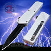 Lightning OTF Dual Action White Automatic Knife - Tactical Double Edge Knife-OTF - Tophatter Daily Deals