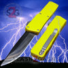 Lightning OTF Dual Action Yellow Automatic Knife - Tactical Plain Edge Knife-OTF - Tophatter Daily Deals