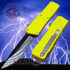 Lightning OTF Dual Action Yellow Automatic Knife - Tactical Serrated Edge Knife-OTF - Tophatter Daily Deals