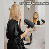 Lightweight Hair Dryer - Nicky Clarke 2200W Lightweight Frizz Control Fast Dry DC Ionic Hair Dryer, 2 Heat & Speed Settings, Cool Shot, 3m Salon Hair Care - Tophatter Daily Deals