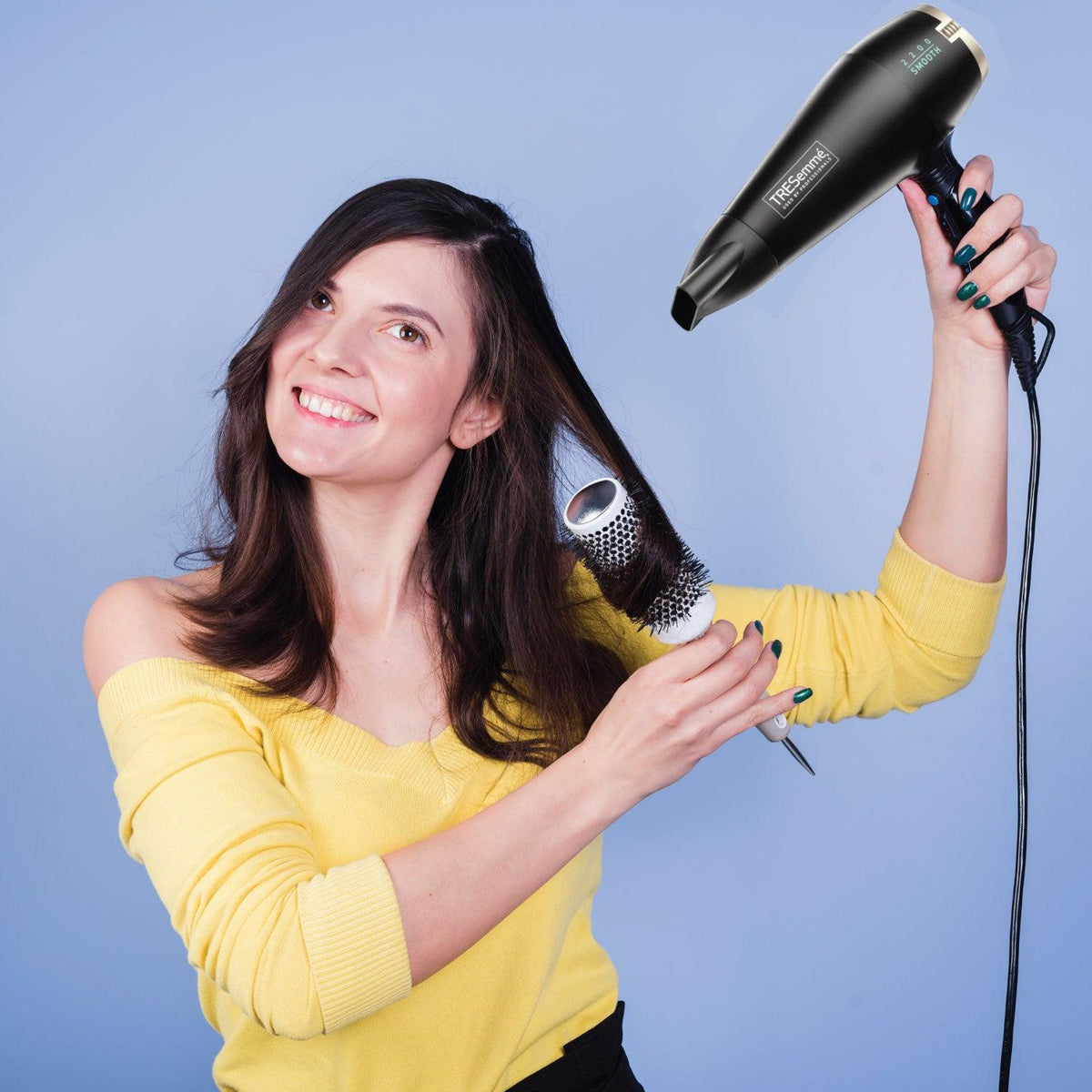 Lightweight Hair Dryer - Nicky Clarke 2200W Lightweight Frizz Control Fast Dry DC Ionic Hair Dryer, 2 Heat & Speed Settings, Cool Shot, 3m Salon Hair Care - Tophatter Daily Deals