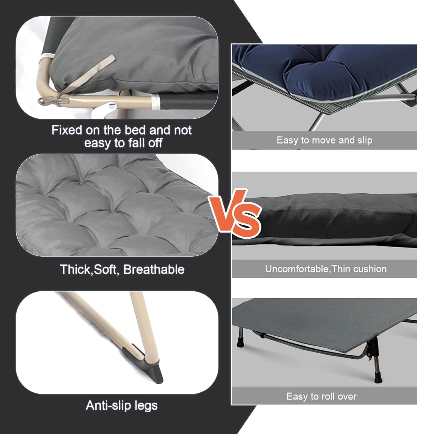 Collapsible Sun Lounger – Foldable Reclining Garden Chair for Outdoor Relaxation Folding Chair Bed - Tophatter Daily Deals