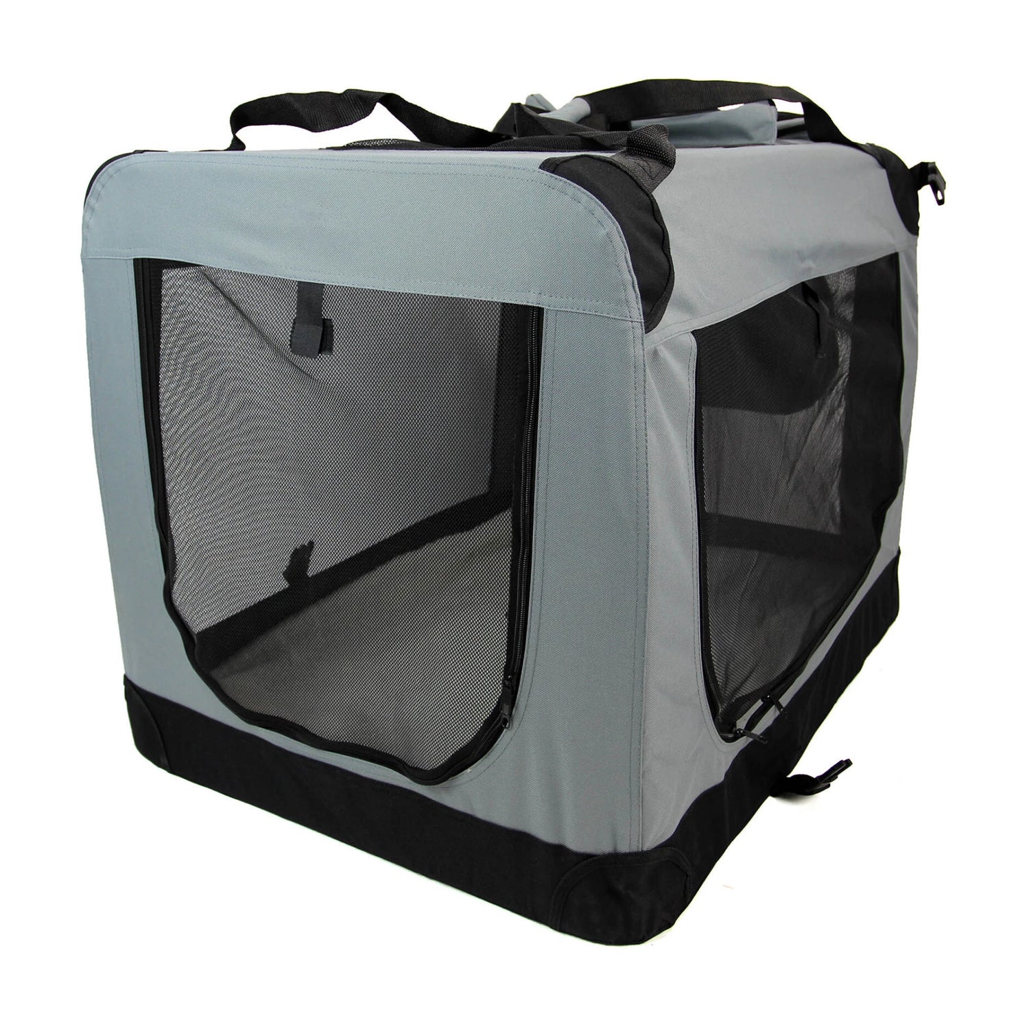 Pet Travel Crate - Pets Fabric Dog Crate Puppy Carrier Cat Travel Cage Carry Pet Bag Pet Products - Tophatter Daily Deals