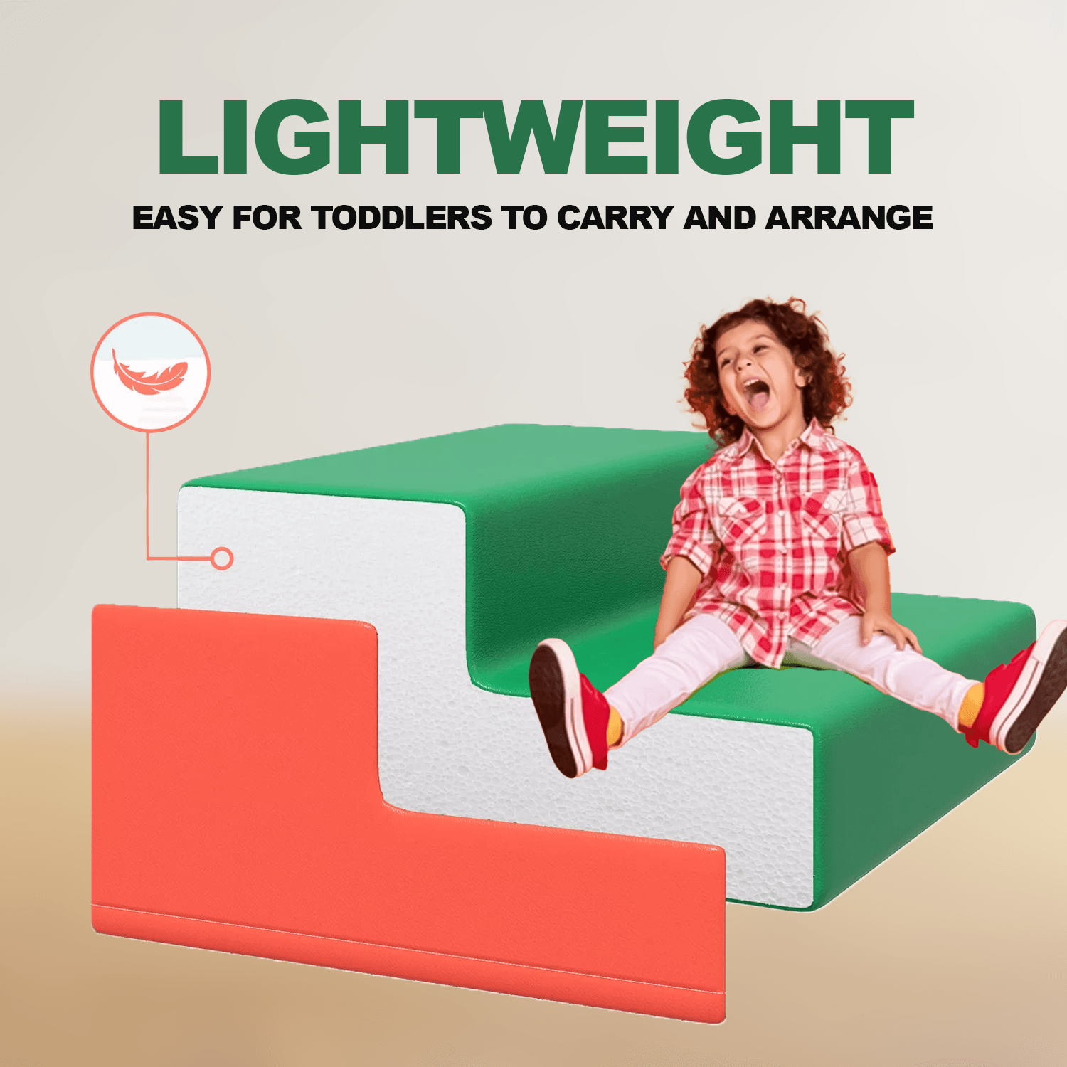 Soft Play Climbing Blocks - 4-Piece Soft Play Set Baby Foam Climber Block for Toddler Baby & Toddler - Tophatter Daily Deals