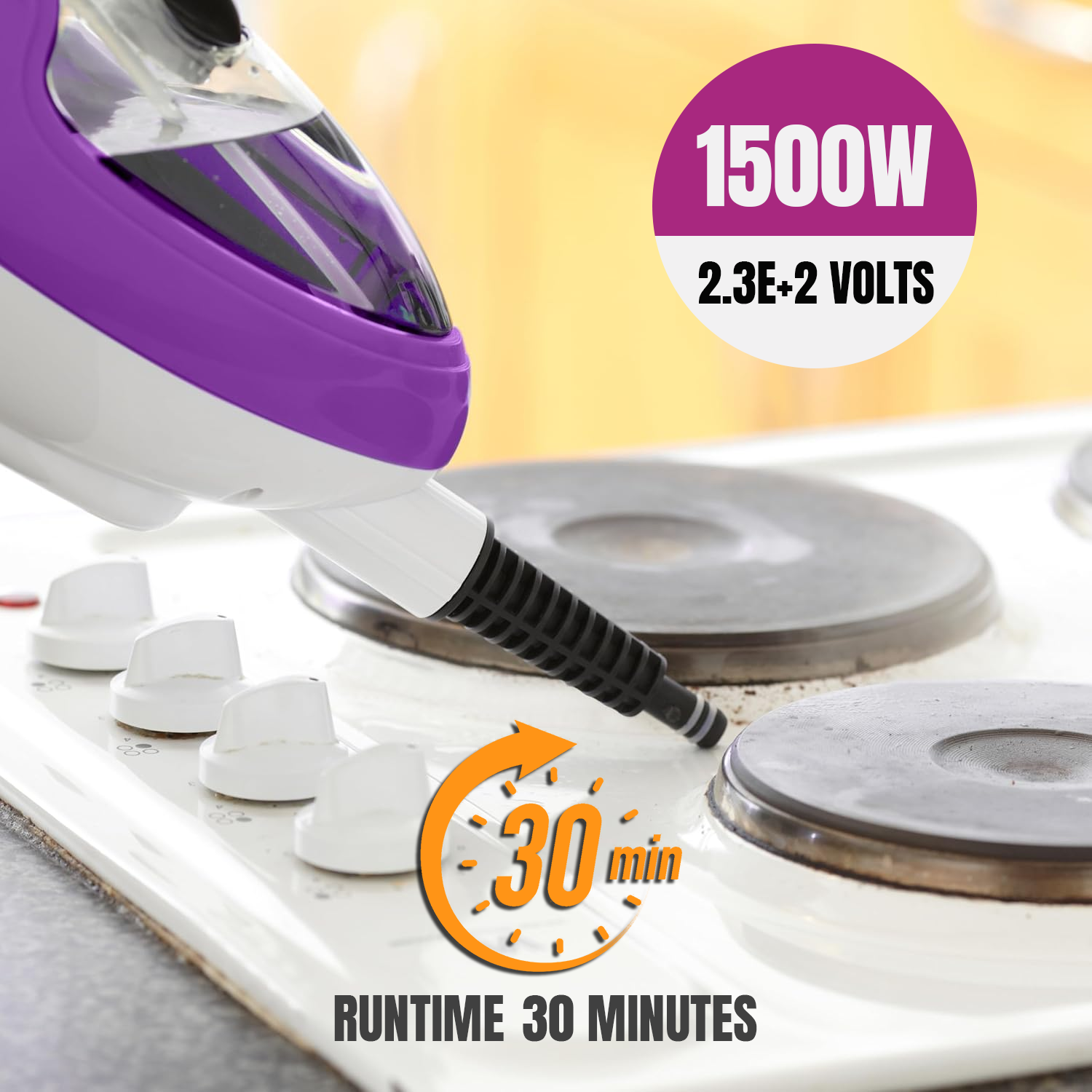 Floor Steam Mop – Lightweight Electric Steam Cleaner with Floor Pad for Hard Floors, Tiles & Window Electronic - Tophatter Daily Deals