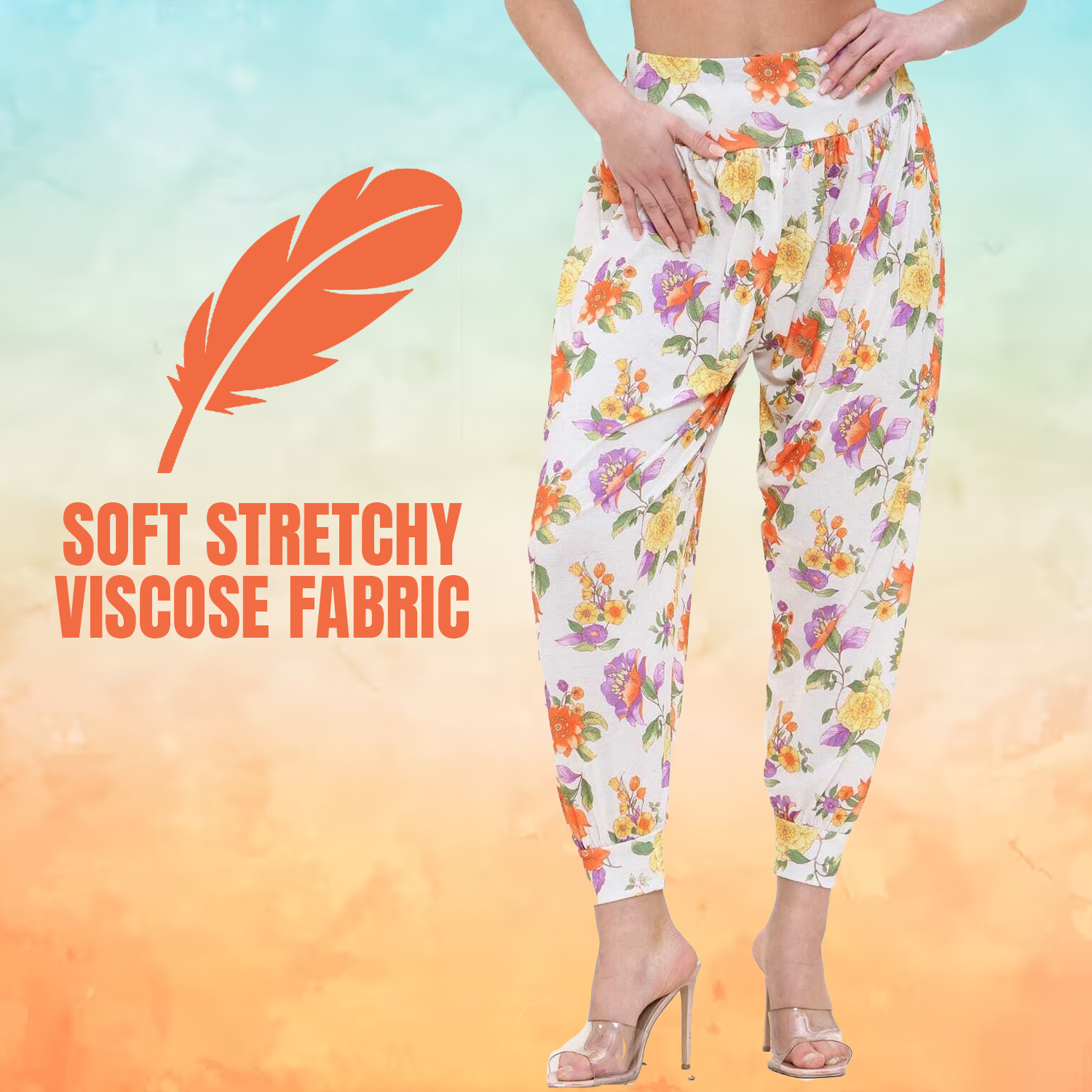 Women's Harem Trousers – Relaxed Fit Printed Pants for Yoga, Festival & Streetwear Looks Clothing - Tophatter Daily Deals