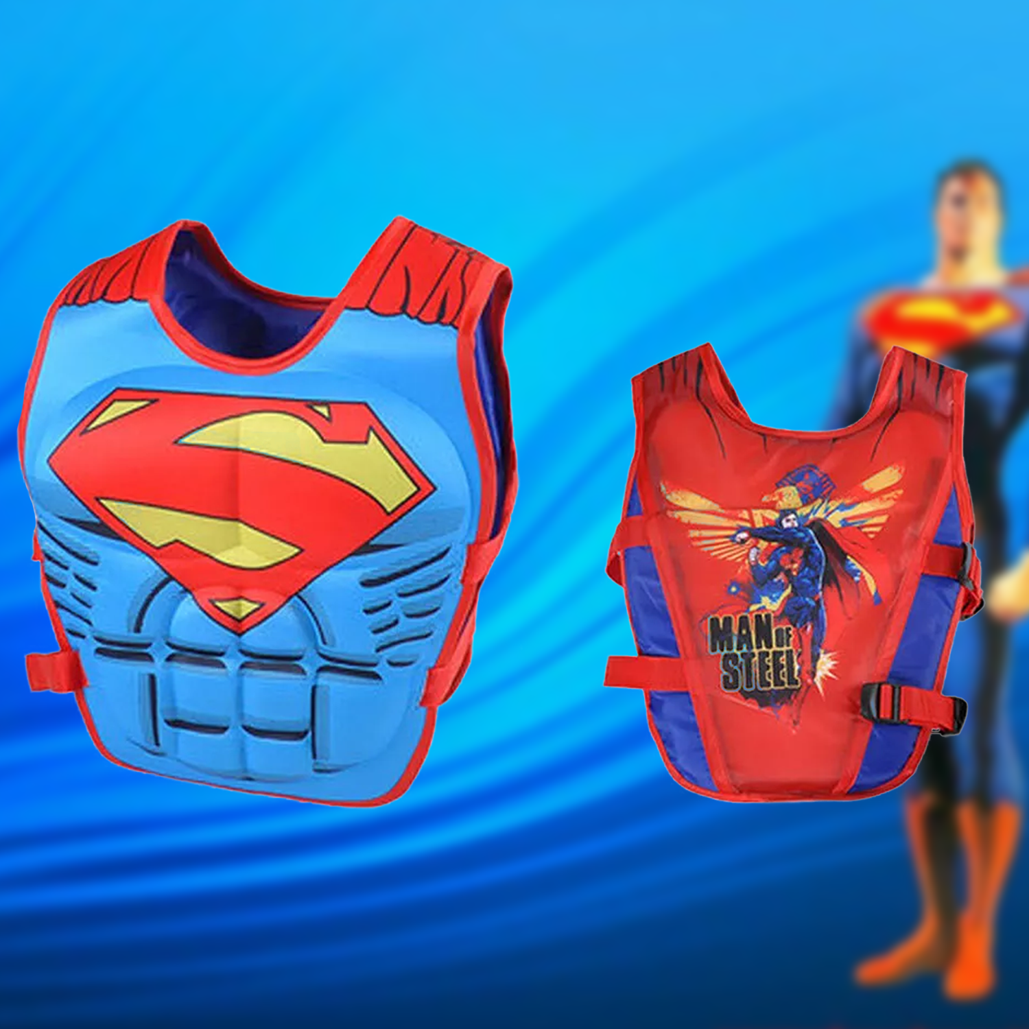 Swimming Float Vest – Kids Learn-to-Swim Safety Jacket with Adjustable Straps Buoyancy Aid Jacket Muscle Superman Floats & Inflatables - Tophatter Daily Deals