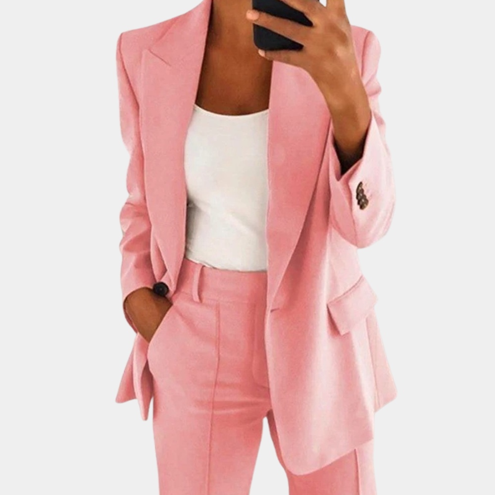 Lightweight women's blazer – modern fit, breathable fabric, for work or casual wear Pink Women's Blazers - Tophatter Daily Deals