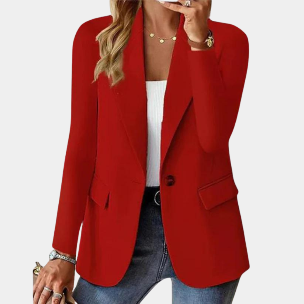 Lightweight women's blazer – tailored fit, high-quality fabric, for casual outings Red Women's Blazers - Tophatter Daily Deals