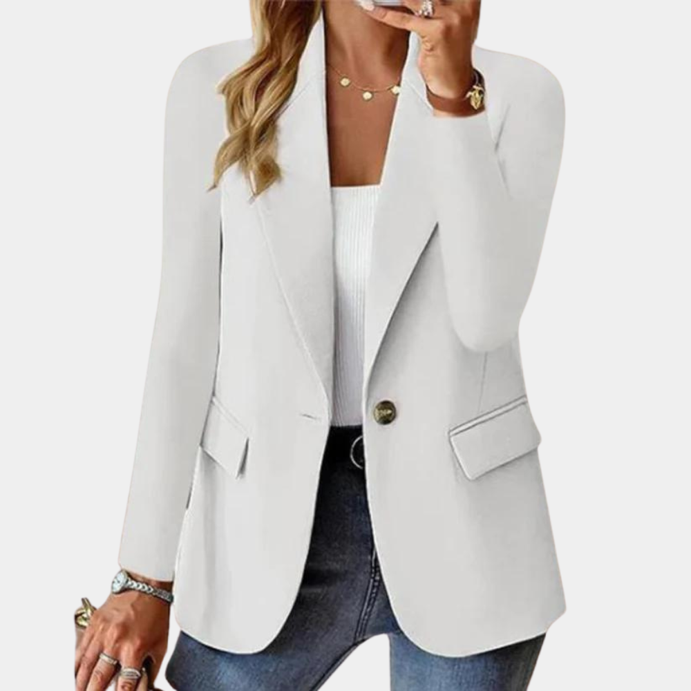 Lightweight women's blazer – tailored fit, high-quality fabric, for casual outings White Women's Blazers - Tophatter Daily Deals