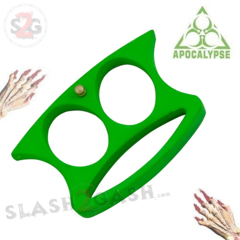 Lil Buddy Mini 2 Finger Double Knuckle Belt Buckle - Toxic Green Belt Buckle - Tophatter Daily Deals