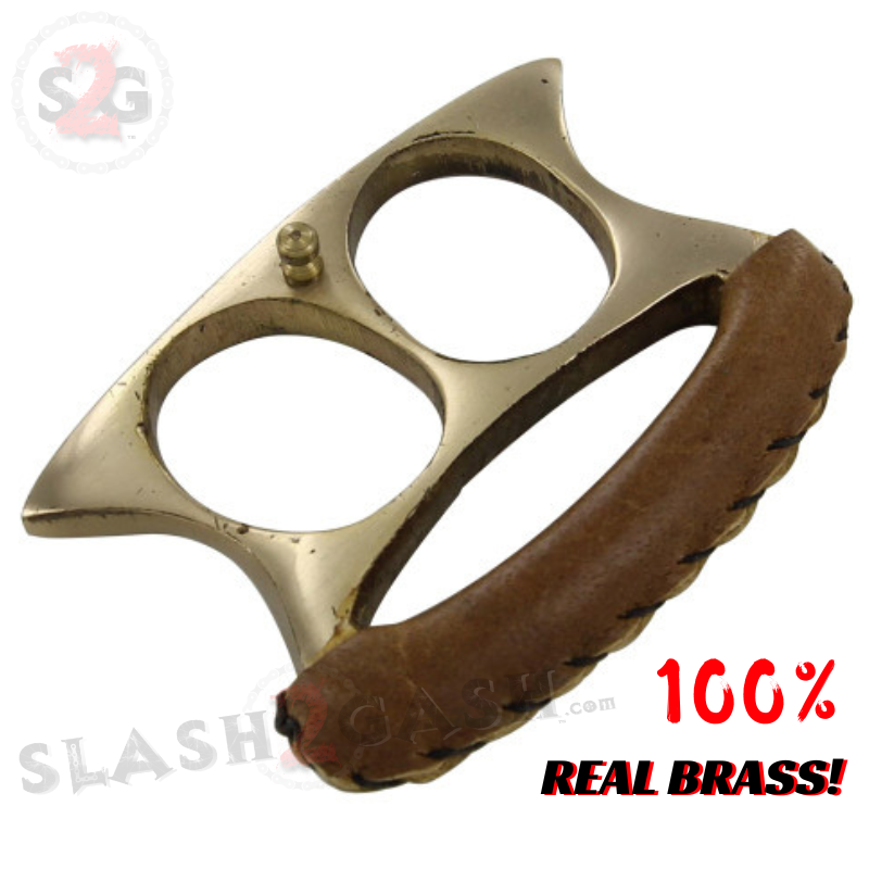 Lil Buddy Mini 2 Finger Double Knuckle Belt Buckle - REAL BRASS Belt Buckle - Tophatter Daily Deals