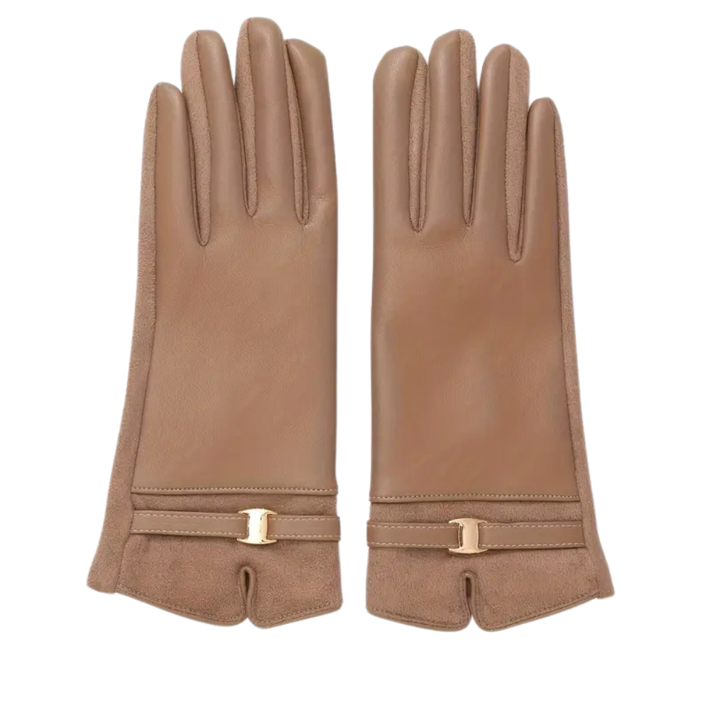 Waterproof Women’s Gloves - Slim Faux Leather, Lined - Tophatter Daily Deals
