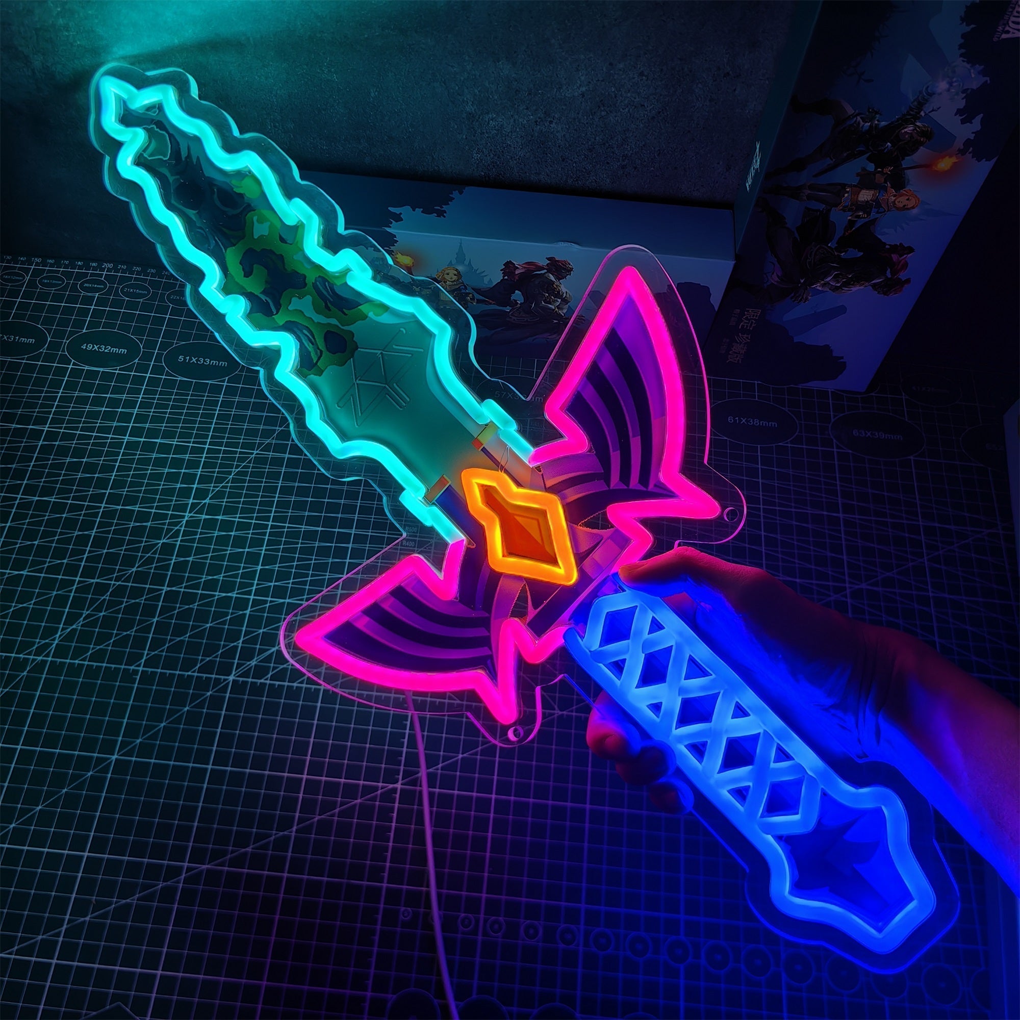 Link Master Sword Neon Light Wall Decor - Tophatter Daily Deals