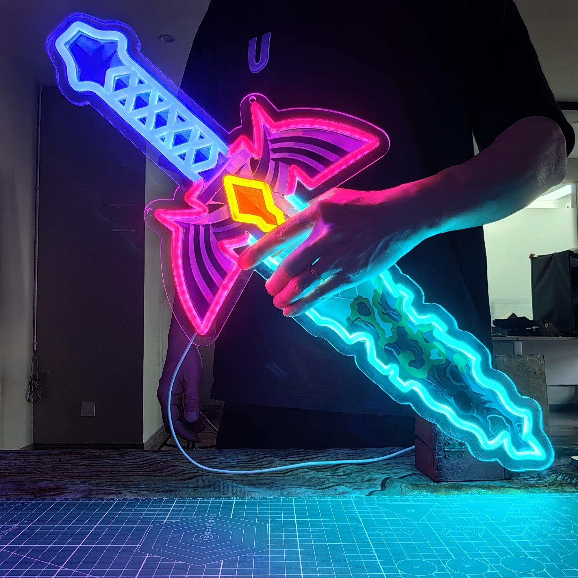 Link Master Sword Neon Light Wall Decor - Tophatter Daily Deals