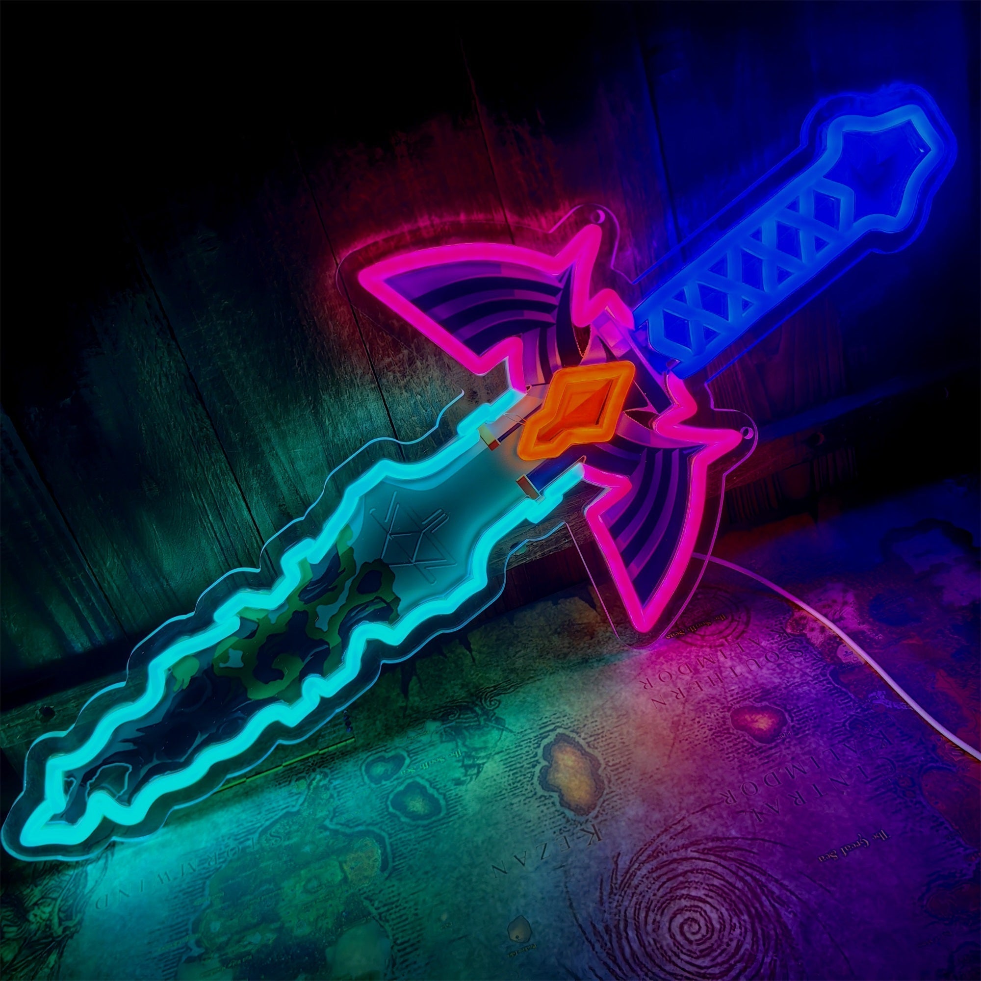 Link Master Sword Neon Light Wall Decor - Tophatter Daily Deals