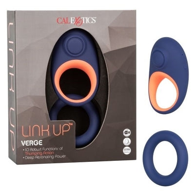 Link Up Verge Dual Stimulating Ring with 10 Thumping Functions Ultra-Soft Silicone Cock Ring Blue and Orange > Sex Toys > Couples Toys - Tophatter Daily Deals