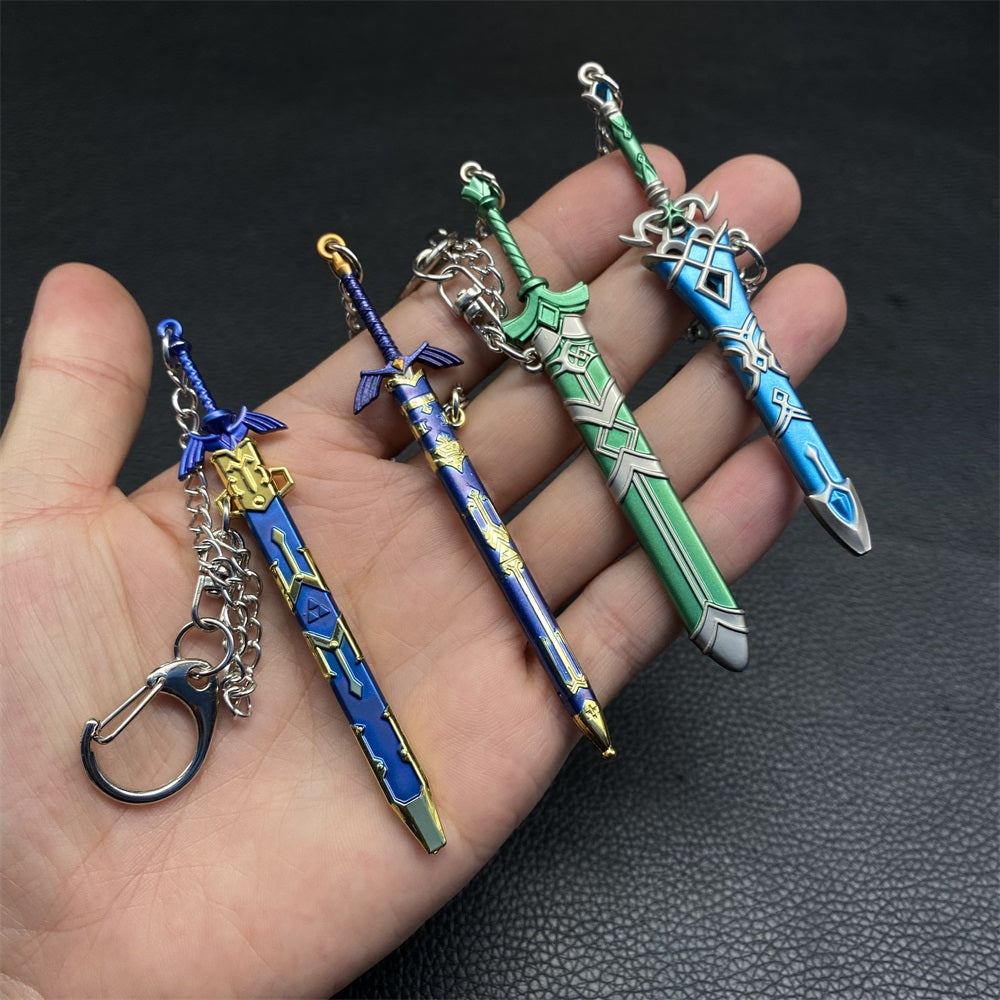 Mini Link Master Sword 4 In 1 Pack Metal Props USA Stock 4 Sword Keychain - Tophatter Daily Deals