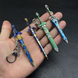 Mini Link Master Sword 4 In 1 Pack Metal Props USA Stock 4 Sword Keychain - Tophatter Daily Deals