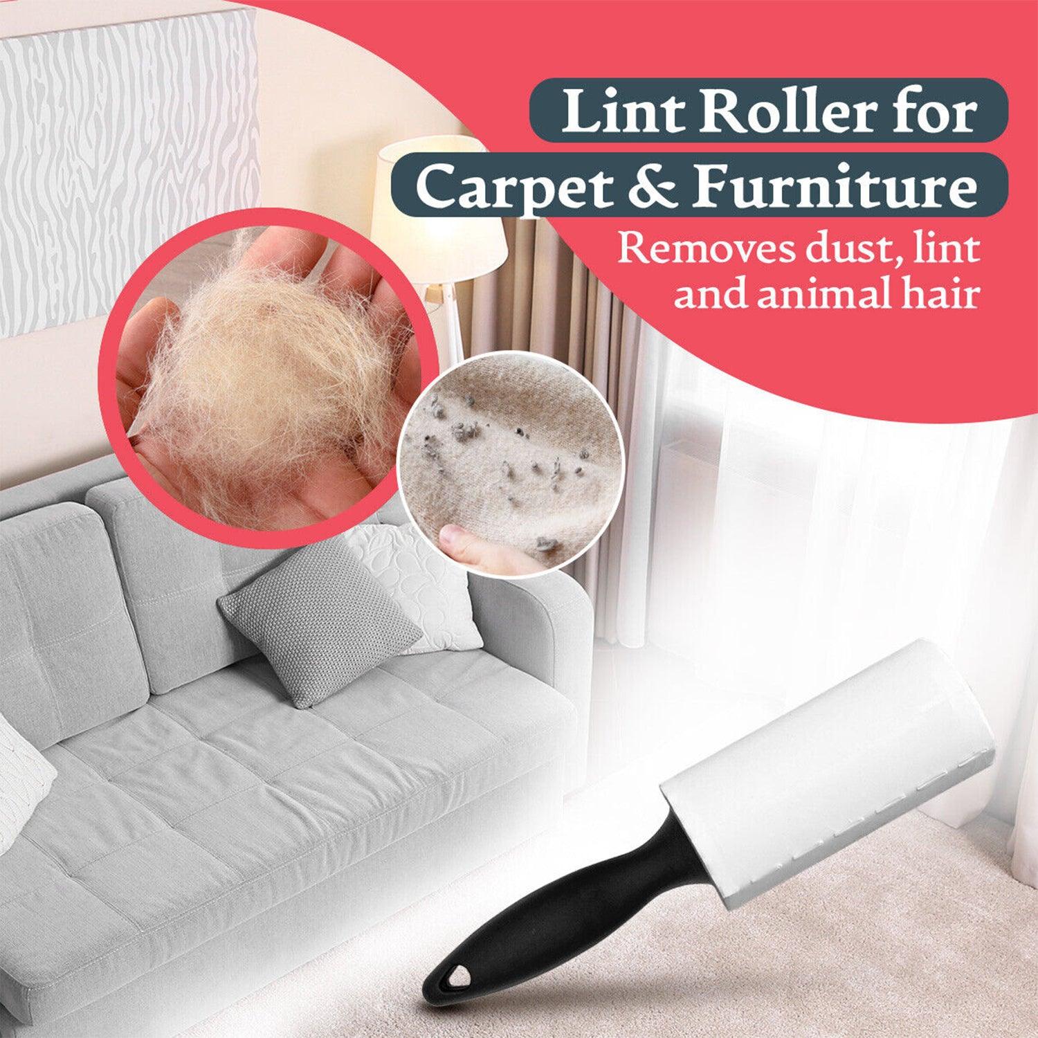 Sticky Roll for Clothes - 3pk x 10m Lint Roller Refills Rolls Pet Hair Clothes Fluff Dust Remover Sticky Clothing - Tophatter Daily Deals