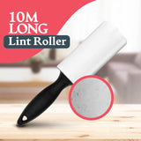 Sticky Roll for Clothes - 3pk x 10m Lint Roller Refills Rolls Pet Hair Clothes Fluff Dust Remover Sticky Clothing - Tophatter Daily Deals