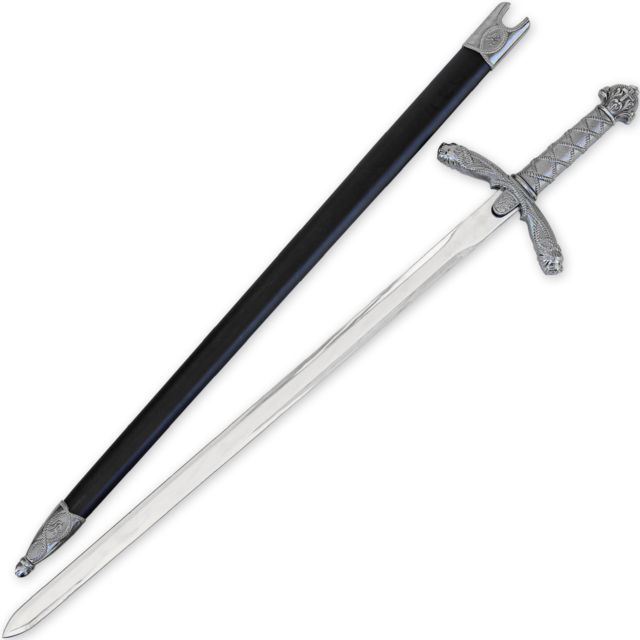 Lionheart Crusader Sword with Cross Emblazoned Pommel Swords - Tophatter Daily Deals