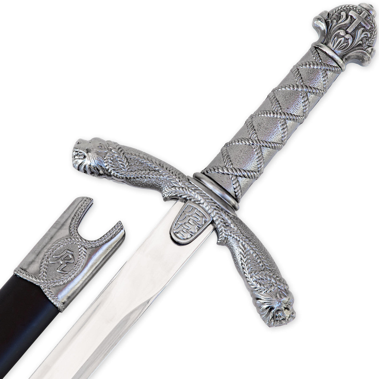 Lionheart Crusader Sword with Cross Emblazoned Pommel Swords - Tophatter Daily Deals