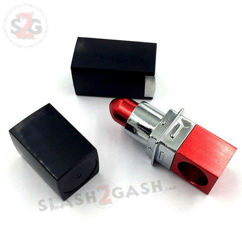 Lipstick Pipe Smoking Tobacco Conceal Metal Bowl - Hidden Pipe Smoking Accessories - Tophatter Daily Deals
