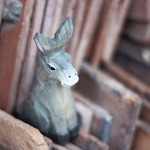 Donkey Handmade Wood Ornament Ornament - Tophatter Daily Deals