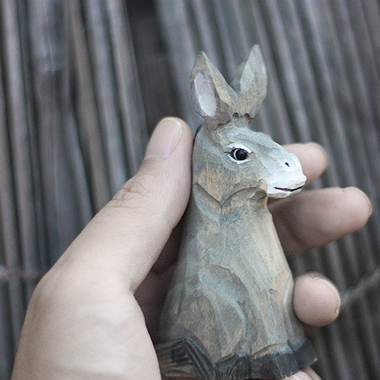 Donkey Handmade Wood Ornament Ornament - Tophatter Daily Deals