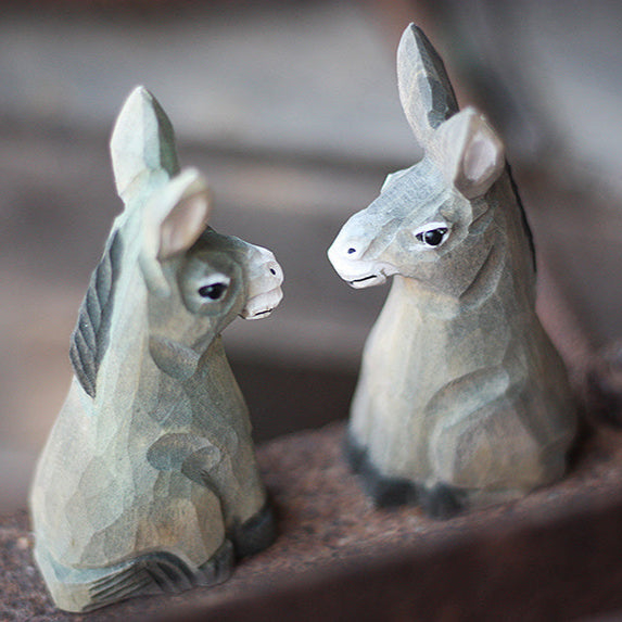 Donkey Handmade Wood Ornament Ornament - Tophatter Daily Deals