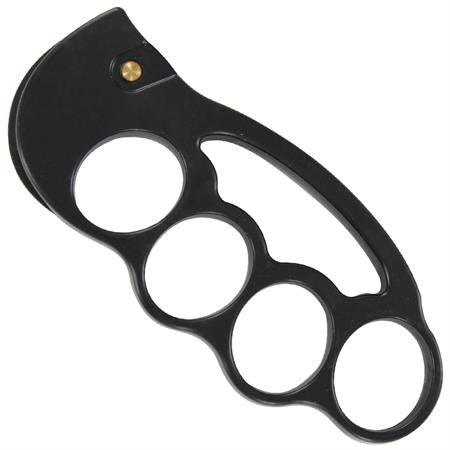 Fighter Knuckles with Automatic Karambit Knife Black Paperweight Knife-Auto - Tophatter Daily Deals