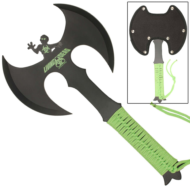 Living Dead Apocalypse Full Tang Double Headed Axe Collectible Weapons - Tophatter Daily Deals