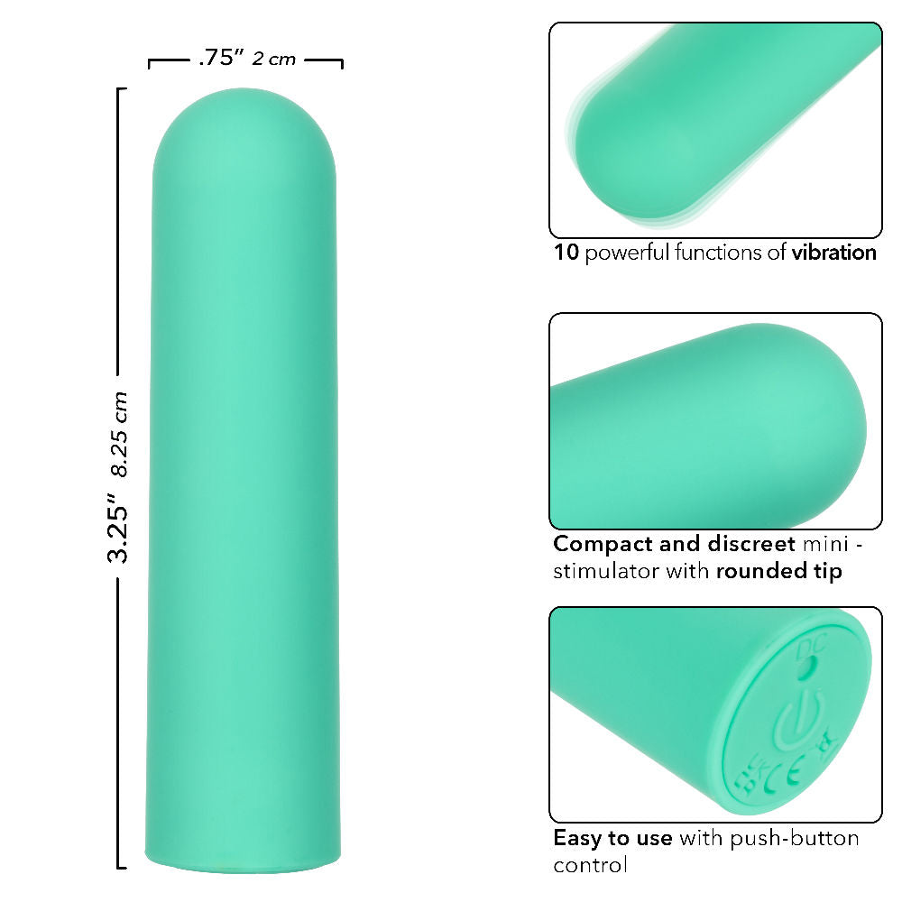 Turbo Buzz Rounded Bullet (Green) – Compact 10-Function Vibrator > Vibrators > Mini Vibrators - Tophatter Daily Deals