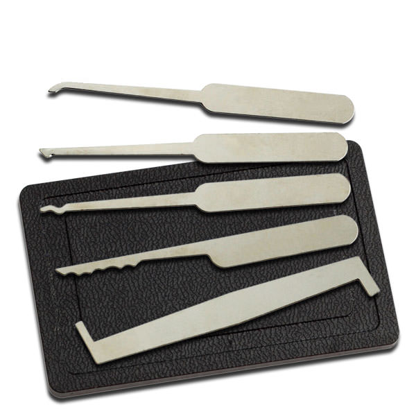 5 Piece Lockpick Tool Set with Case Lock Picking Kit - Tophatter's Army Products & Self Defense Collectible Weapons - Tophatter Daily Deals