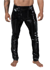 Long Black Elastic PVC Pants for Men with Front Snaps > Clothes > Mens Latex - Tophatter Daily Deals