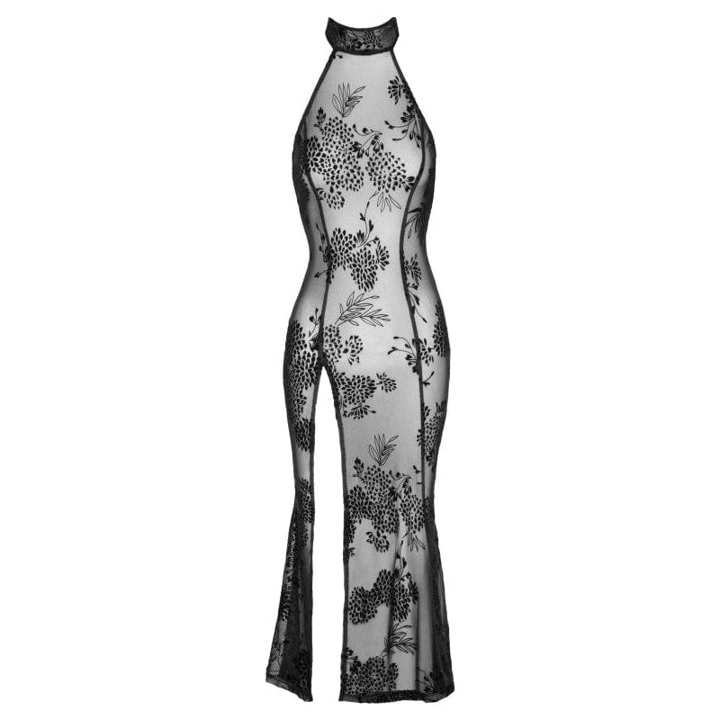 Long Tulle Dress with Intricate Flock Embroidery for Seductive Elegance > Clothes > Dresses and Chemises - Tophatter Daily Deals
