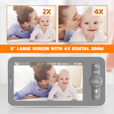 Baby Monitor with Camera – Wifi Automatic Tracking 5" Baby Monitor, 2K Night Vision with Phone App Baby monitor with camera - Tophatter Daily Deals