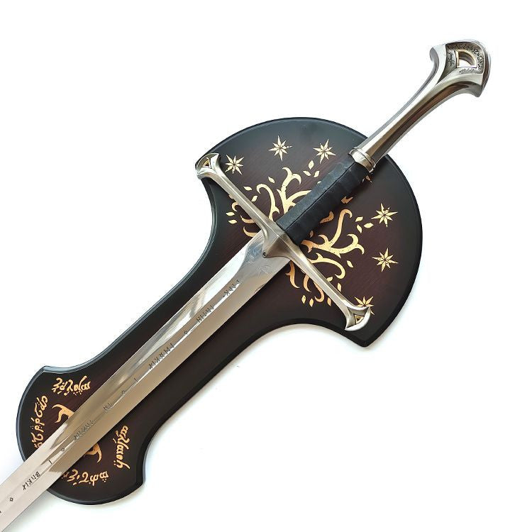 Lord Of The Rings - Deluxe Anduril With Display Plaque Sword Display Plaque - Tophatter Daily Deals