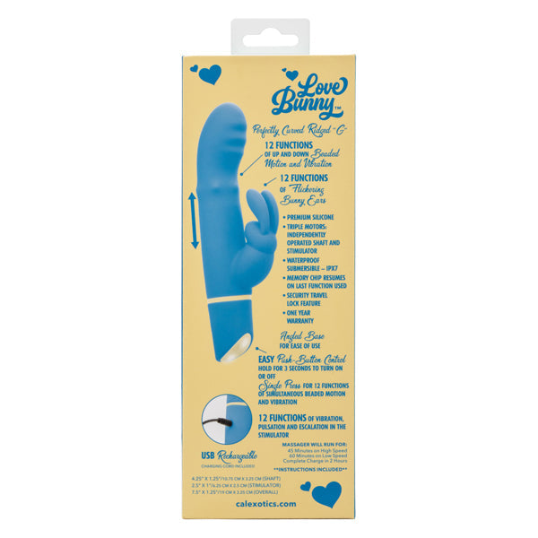 Love Bunny Beaded G Bunny Blue Silicone Waterproof Vibrator 7.5 Inch > Sex Toys For Ladies > G-Spot Vibrators - Tophatter Daily Deals