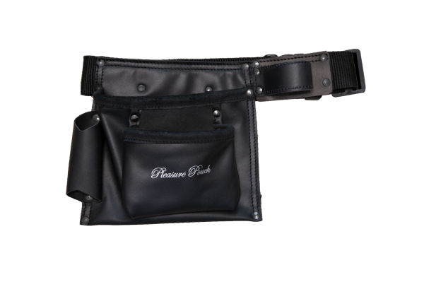Love Hamma Black Pleasure Pouch Adjustable Hands-Free Storage Belt > Clothes > Unisex Leather - Tophatter Daily Deals