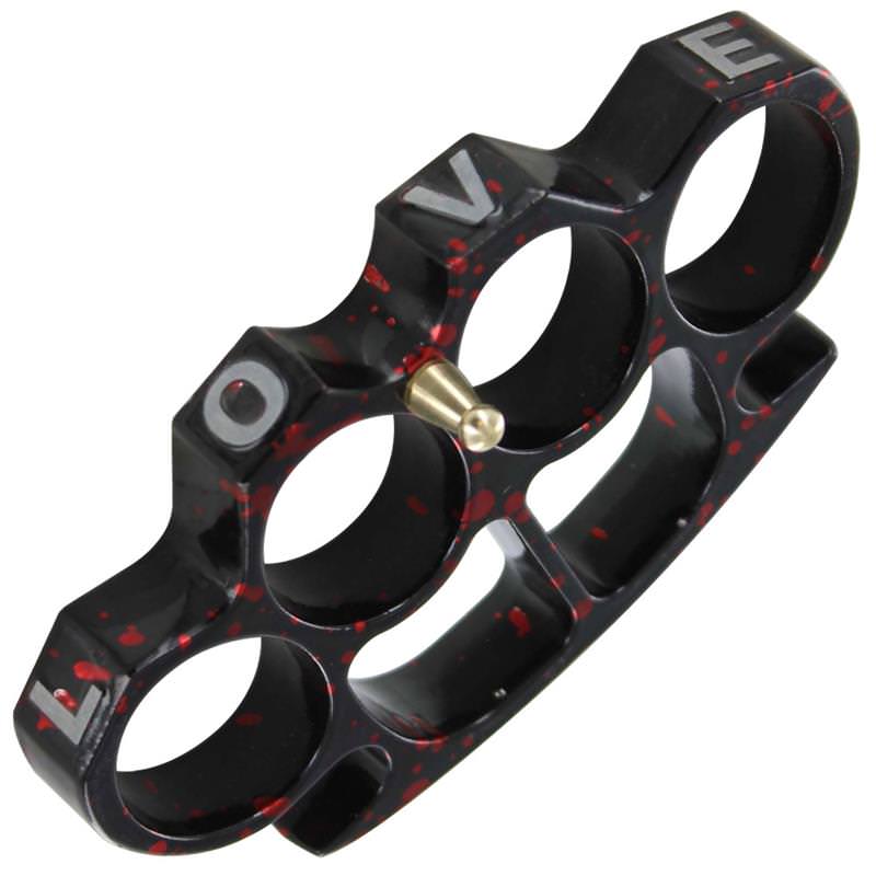 Lover Not a Fighter Bleedin' Heart Knuckle Paperweight - Tophatter's Army Products & Self Defense Collectible Weapons - Tophatter Daily Deals