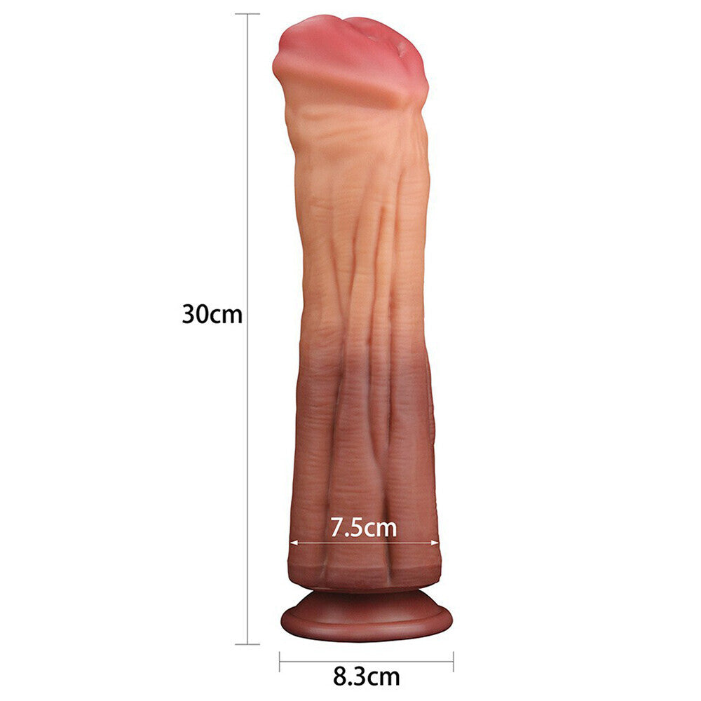 Lovetoy 12 Inch Dual Layered Silicone Horse Cock > Dildos > Oversized Toys - Tophatter Daily Deals