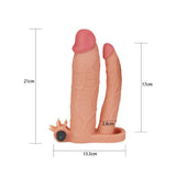 Lovetoy Vibrating Double Extender (Flesh Pink) – 3 Inch Vibrating Penis Extender > Sex Toys For Men > Penis Sleeves - Tophatter Daily Deals